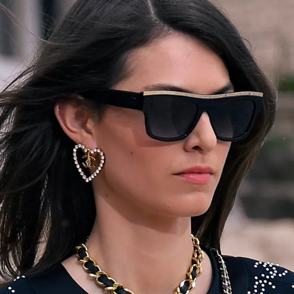Golden Frame! Trendy Medium Size Fashion Sunglasses Women Glasses Fashion Eyewear ZS-98055