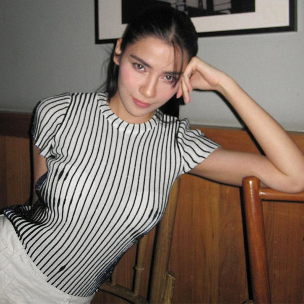 Funny Tits!  Striped Shirt Top  Sexy Tee Top Celebrity Fashion 2308