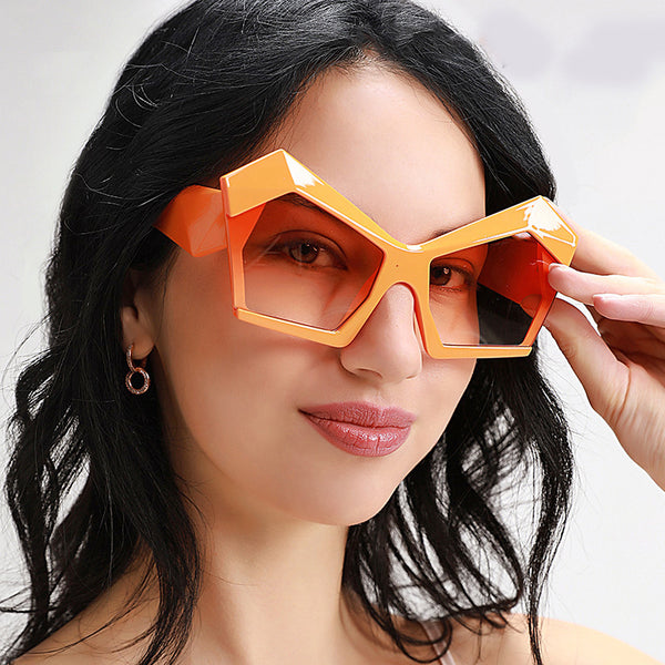 Diamond Cut! Large Size Fashion Sunglasses Women Glasses Pilot Eyewear LH001 - KellyModa Store