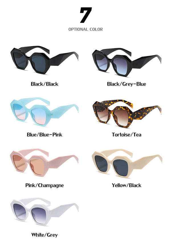 Sci-Fi Future! Large Size Fashion Sunglasses Women Glasses Pilot Eyewear 9129 - KellyModa Store