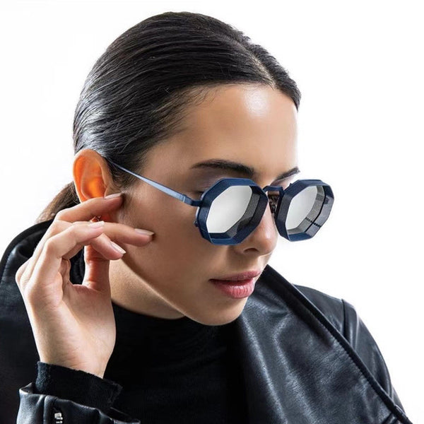 Octagon! Steampunk Stytle Fashion Metal Sunglasses Women Glasses Eyewear 2189 - KellyModa Store