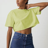 Loose Fitting American Style Loose Fitting Crop Tee Shirt Top ! Casual Home Wear Top Cyber Fashion 2305