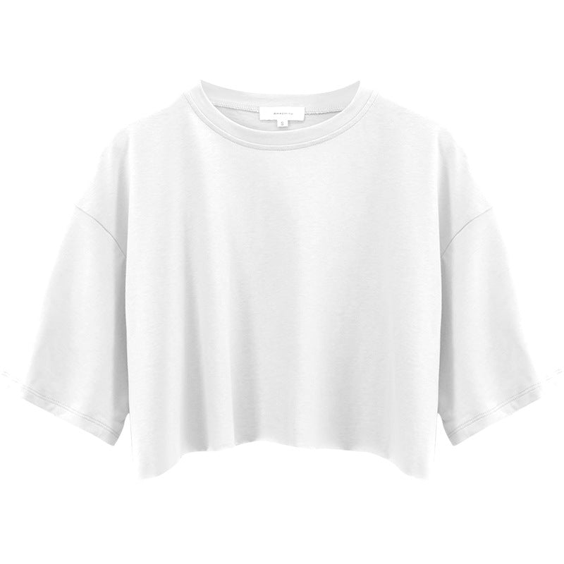 Loose Fitting American Style Loose Fitting Crop Tee Shirt Top ! Casual Home Wear Top Cyber Fashion 2305