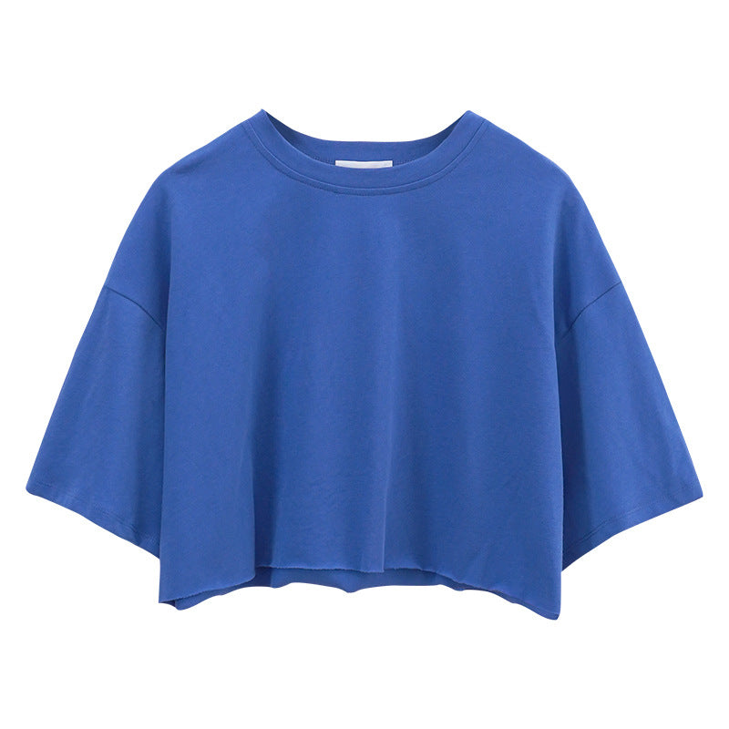 Loose Fitting American Style Loose Fitting Crop Tee Shirt Top ! Casual Home Wear Top Cyber Fashion 2305