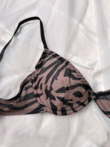 Red Leopard Stripes! Sexy Lingerie Bra Top and Panty 2-Piece Matching Set, Sexy Lingerie Underwear