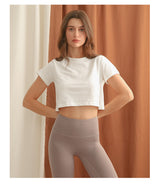 Hot Top Crop Tee Minimal Basic Style Women's Top !  Designer Fashion 2305