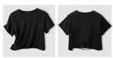 Hot Top Crop Tee Minimal Basic Style Women's Top !  Designer Fashion 2305