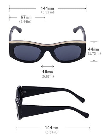 Small Golden Frame! Trendy Small Size Fashion Sunglasses Women Glasses Fashion Eyewear ZS-98057