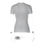 Funny Tits!  Striped Shirt Top  Sexy Tee Top Celebrity Fashion 2308