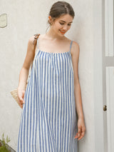 Minimal Basic Slip Natural Linen Home Dress!  Comfortable Linen Dress Summer loungewear 2305