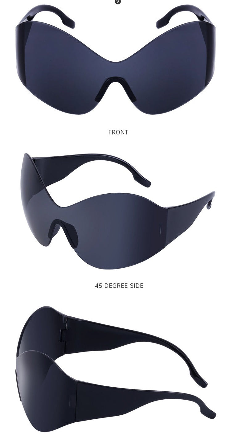 Future Heroes! Future Cool Large Size Fashion Sunglasses Unisex Glasses Fashion Eyewear 68153