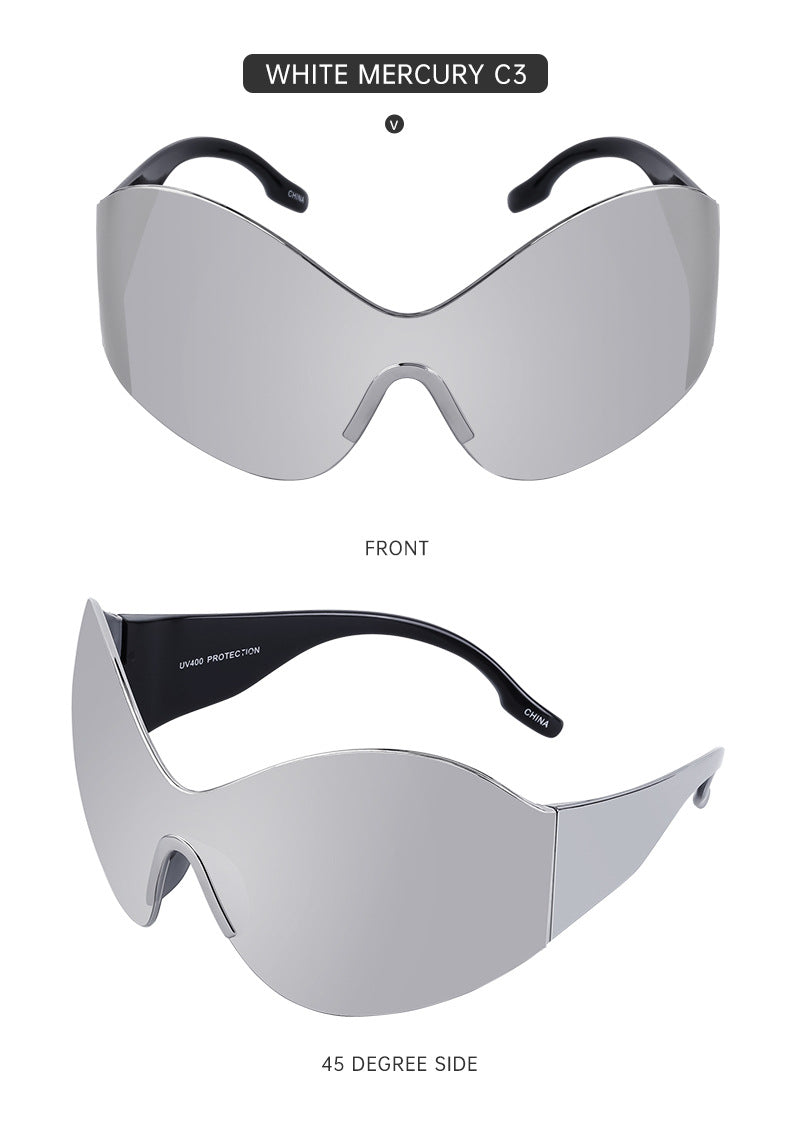 Future Heroes! Future Cool Large Size Fashion Sunglasses Unisex Glasses Fashion Eyewear 68153