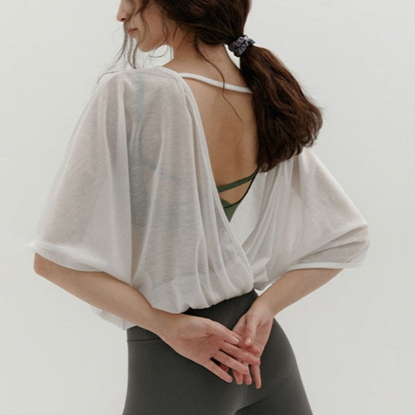 Semi See-through Loose Fitting Cover Shirt Women's Top Blouse! Casual Beach Cover Blouse 2306