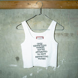 Only Respecting Women you're attracted to isn't respecting women! Printed Crop Tank Top Sexy Vest Crop Tee  Cyber Fashion 2305