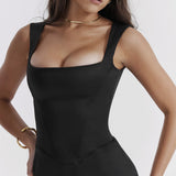 Minimal Short Solid Black Slip Mini Dress! Sexy Black Dress 2305