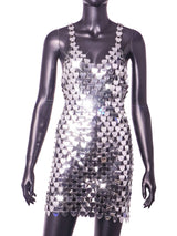 Shine Hand Crafted Silver Heart Shape Plates Metal slip Dress ! Sexy Body Jewelry Dress Hot ClubWear 2308