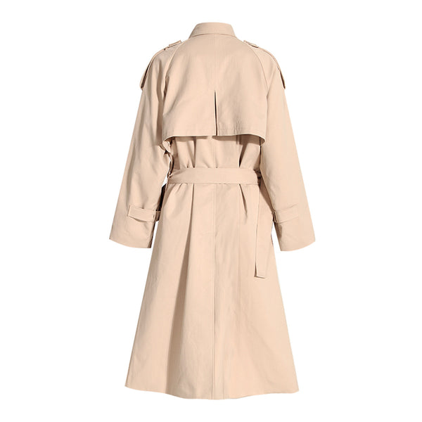 Round Collar Designer style Trench Coat! Chic Fall Winter Overcoat Wind Coat 2311