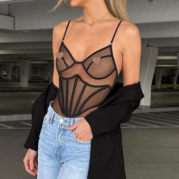 Crop Top and Panty! See Through Lingerie Bra Top and Panty 2-Piece Matching Set, Sexy Lingerie Underwear