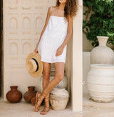 Holiday Style Natural Linen-cotton Basic Slip Dress!  Comfortable Linen Basic Dress loungewear 2305