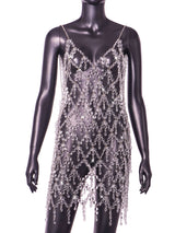 Clear Water Drops Shine Backless Dress ! Sexy Body Jewelry Dress Hot ClubWear 2308