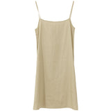 Basic Slip Home Bottoming Dress !  Comfortable Linen Basic Dress loungewear Dress 2305