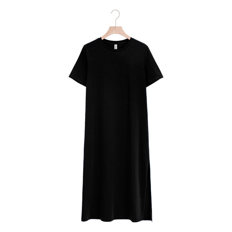 Basic Solid Color Tee Dress!  Comfortable Minimal Shirt Dress loungewear 2305