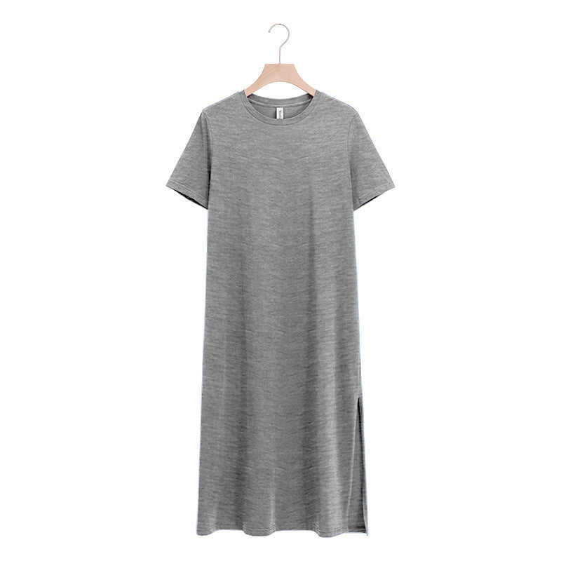 Basic Solid Color Tee Dress!  Comfortable Minimal Shirt Dress loungewear 2305