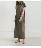 Loose Fitting Casual Basic Solid Color Tee Dress!  Comfortable Minimal Shirt Dress loungewear 2305