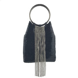 Metallic Tassels! Shine Mini Size Phone Handbag, Club Bag, Night Dinner Event handbag