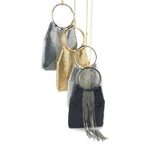 Metallic Tassels! Shine Mini Size Phone Handbag, Club Bag, Night Dinner Event handbag