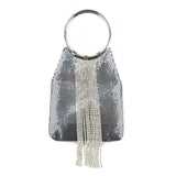 Metallic Tassels! Shine Mini Size Phone Handbag, Club Bag, Night Dinner Event handbag