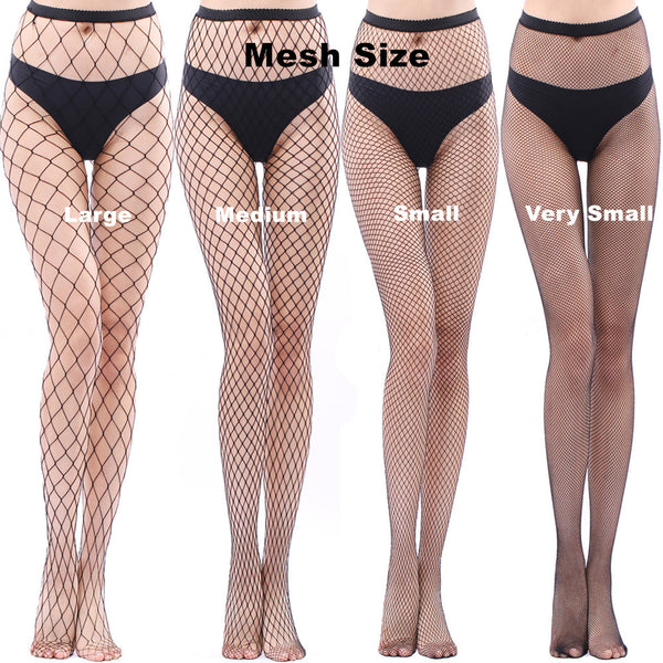 6 Pairs Sexy Quality Thigh High Fishnet Mesh Stocking Lace Top Stockings Silky Stocking Tights for Women - KellyModa Store