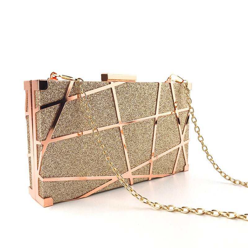 Lines Shine Box! Amazing Mini Size Party Handbag, Club Clutch Bag, Night Dinner Event handbag - KellyModa Store