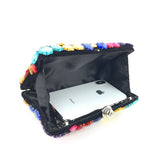 Big Color Gems! Luxury Mini Size Phone Bag with Jewelry, Club Clutch Bag, Wedding Event handbag - KellyModa Store