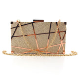 Lines Shine Box! Amazing Mini Size Party Handbag, Club Clutch Bag, Night Dinner Event handbag - KellyModa Store