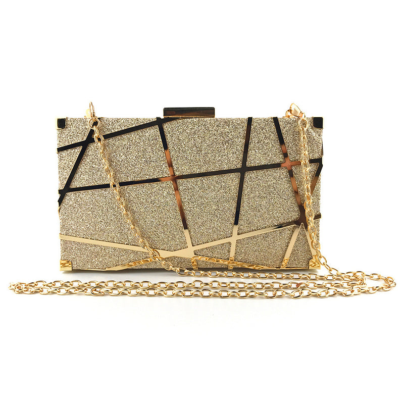 Lines Shine Box! Amazing Mini Size Party Handbag, Club Clutch Bag, Night Dinner Event handbag - KellyModa Store