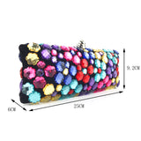 Big Color Gems! Luxury Mini Size Phone Bag with Jewelry, Club Clutch Bag, Wedding Event handbag - KellyModa Store