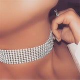 Blingbling Choker Necklace Tie, Eyecatching ClubWear Show Fashion for Women