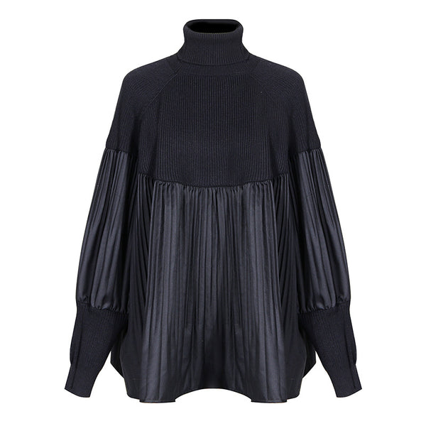 Issey Style Plus Size Oversized Pleated Long Sleeve Sweater Top! Chic Loose Fitting Top Celebrity Fashion 2207