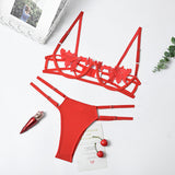 Sale! Very Sexy G-string! Hollow-Out Sexy Lingerie Bra and Panty Set, Sexy Lingerie, Embroidery Underwear - KellyModa Store