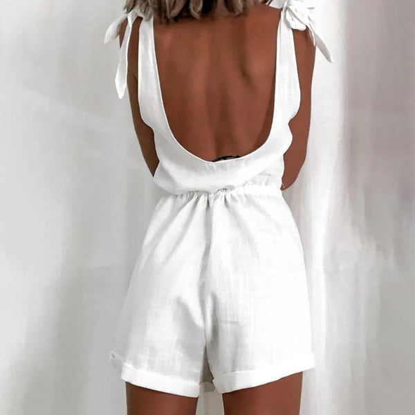 Loose Fitting Casual Sexy Backless Rompers Jumpsuit Shorts! Holiday Wear Celebrity Fashion 2111 - KellyModa Store