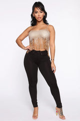 Luxury Sexy Backless Crop Slip Top with Tassels , Shining Sequins Hot Tops, ClubWear Party - KellyModa Store