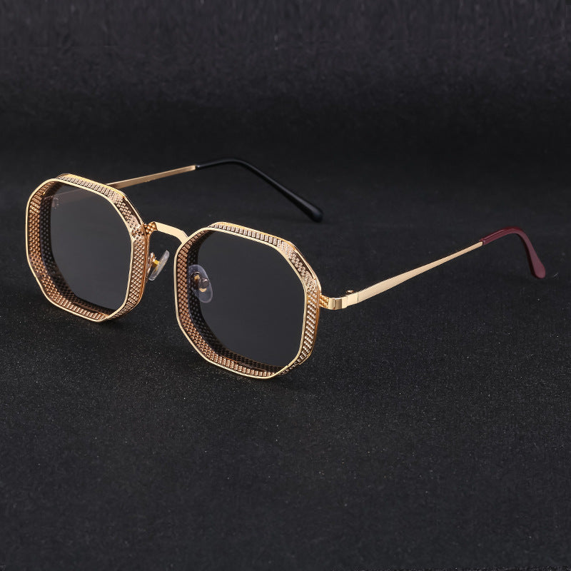 Octagon! Steampunk Stytle Fashion Metal Sunglasses Women Glasses Eyewear 2189 - KellyModa Store