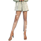 Sexy See-through Mesh straight leg Pants with Shining Rhinestones , Bikini Cover Up Bottoms, ClubWear - KellyModa Store