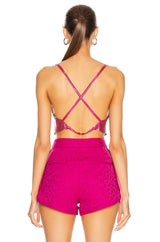 Minimal Sexy Backless Crop Slip Top with Flicker Sequins Fabric , Shining Tank Tops, ClubWear - KellyModa Store