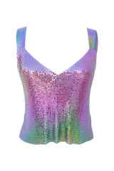 Shine Blingbling Metallic Sexy Tank Top, Shining Hot Tops for Club Party 2206