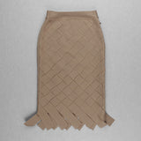 Hand Braided Long Skirt! Designer Chic Braided Slim Fitting Long Skirt 3 Colors 2201