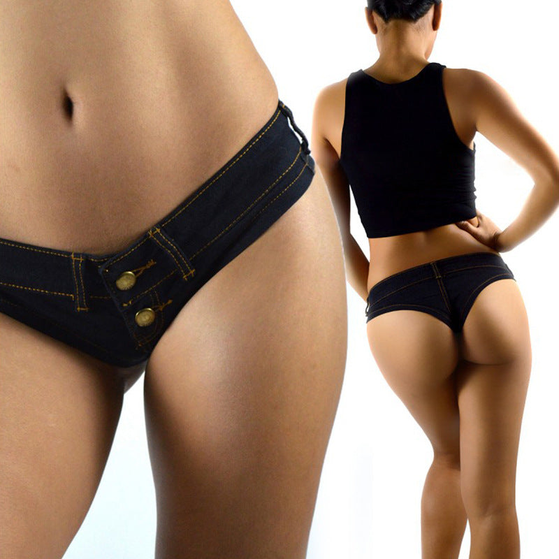 Denim Bikini 5 Colors! Low Waisted Jeans Shorts, Denim, Night Club Wear Jeans, Femme Hot Pants