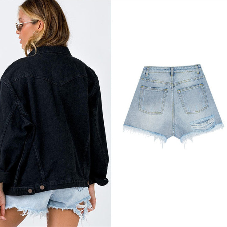 Distressed! Blue Ripped Jeans Shorts, Denim Shorts, Bottoms, Women Jeans, Femme Bottoms, Hot Pants - KellyModa Store