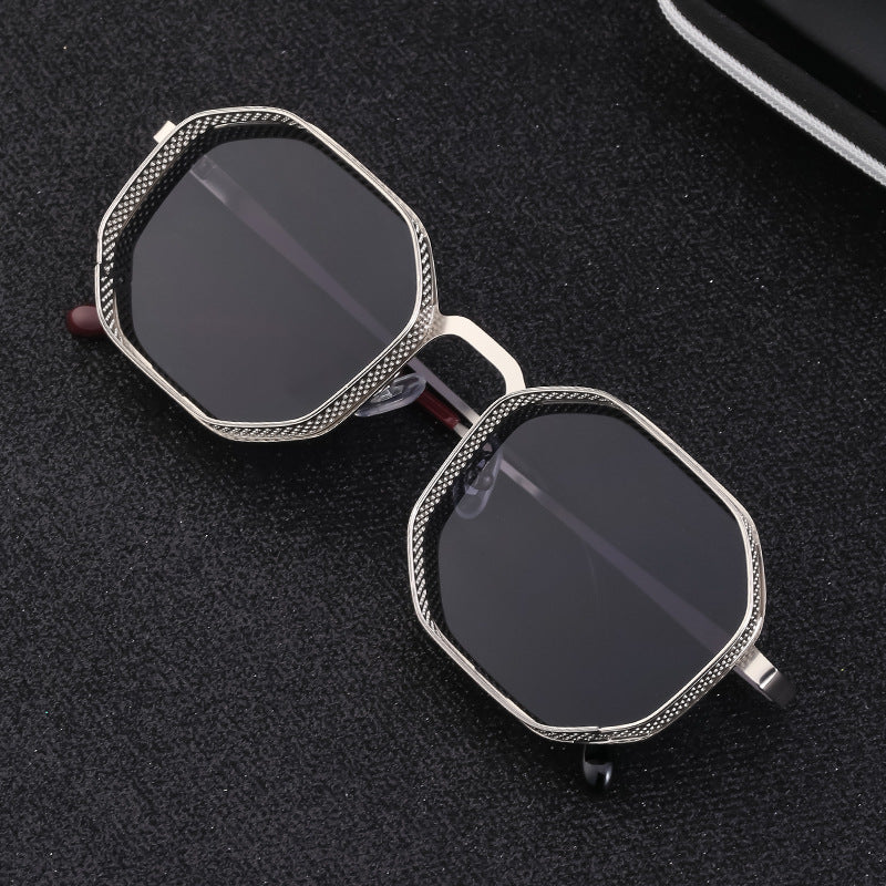 Octagon! Steampunk Stytle Fashion Metal Sunglasses Women Glasses Eyewear 2189 - KellyModa Store